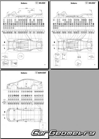 Кузовные размеры Subaru Impreza GK7 2017-2024 Body dimensions