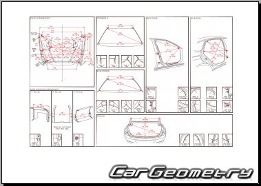 Кузовные размеры Genesis G80 (RG3) 2021-2026 Body Repair Manual