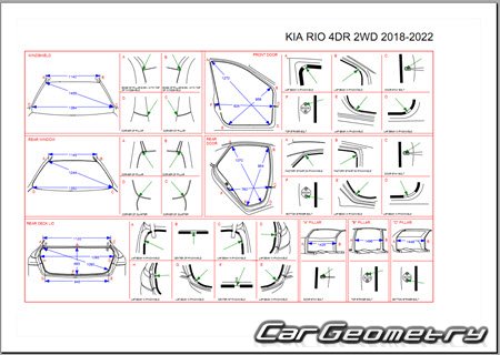 Kia RIO (SC) 2017–2022 (Sedan, Hatchback) Body Repair Manual