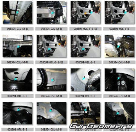 Размеры кузова Honda Accord 2018-2023 Body Repair Manual