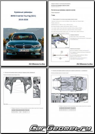 Кузовные размеры BMW 3 Series (G21) 2019-2026 Wagon