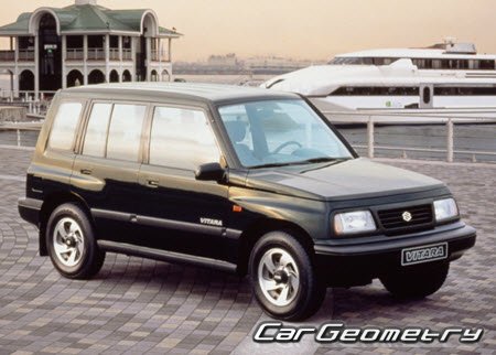 Кузовные размеры Suzuki Vitara 1989-1998, Размеры кузова Сузуки Витара