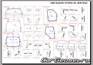 Suzuki Vitara 1989-1998 (Suzuki Escudo, Suzuki Sidekick) Body dimensions