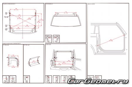Размеры кузова Ford Bronco 2021-2029 Body dimensions