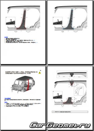 Размеры кузова Suzuki Xbee (MN71S) 2017-2022 (RH Japanese market) Body Repair Manual