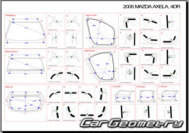 Mazda Axela (BK) 2003-2009 (RH Japanese market) Body dimensions