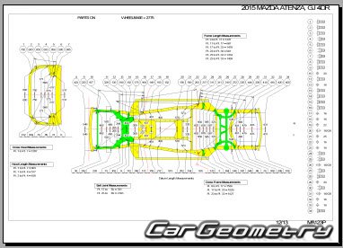 Mazda Atenza (GJ) 2013-2019 (RH Japanese market) Body dimensions