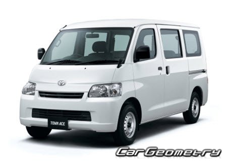 Кузовные размеры Toyota LiteAce (s40# S41#) 2008-2020, Размеры кузова Toyota TownAce (s40# S41#) 2008-2020