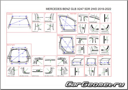 Mercedes GLB-Class (X247) с 2019 Body dimensions