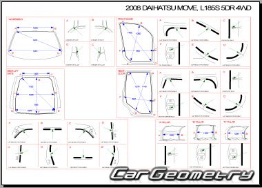 Daihatsu Move (L175 L185) 2007-2010 (RH Japanese market) Body dimensions