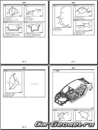 Subaru Impreza (GJ GP)  Subaru XV 2012-2017 (RH Japanese market) Body Repair Manual