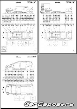Mazda MPV (LY) 2006-2015 (RH Japanese market) Body dimensions