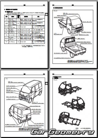 Daihatsu Hijet Cargo 2004-2012 и Daihatsu Hijet Truck 2004-2012 (RH Japanese market) Body Repair