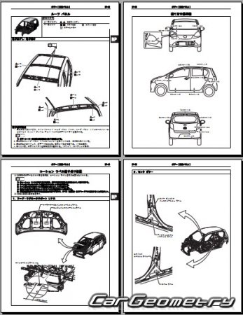 Subaru Pleo+ 2012–2017 и Daihatsu Mira e:S 2011–2016 (RH Japanese market) Body Repair Manual