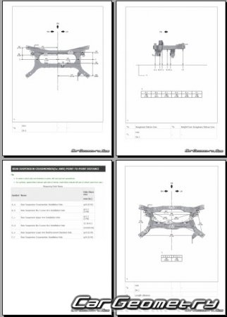 Кузовные размеры Toyota Corolla Cross 2021-2027 Body Repair Manual