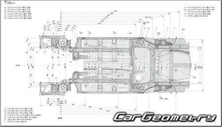 Кузовные размеры Honda CR-V 2018-2022 (RH Japanese market) Body Repair Manual
