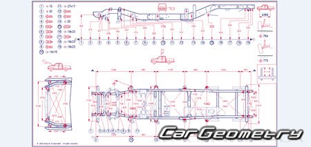 GMC Sierra 2500 3500 Crew Cab 2019-2026 Body dimensions