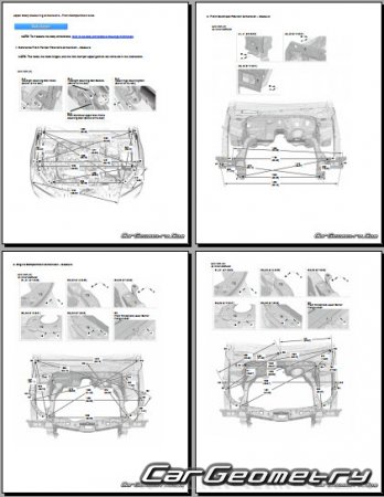 Кузовные размеры Acura Integra 2022-2026 Body Repair Manual