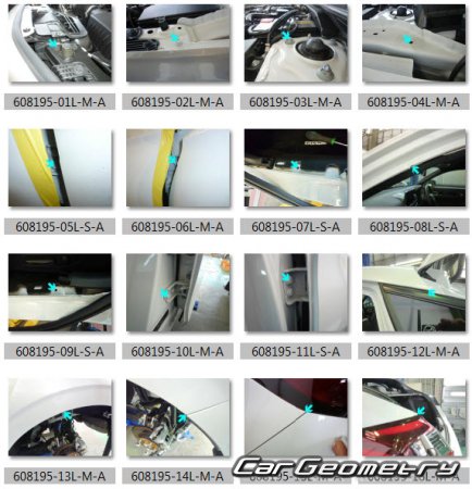 Кузовные размеры Honda Civic (FL) 2021-2027 (5DR Hatchback) Body Repair Manual