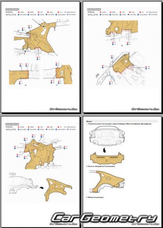 Кузовные размеры Genesis G90 (RS4) 2022-2028 Body Repair Manual