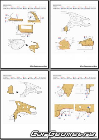 Кузовные размеры Genesis G90 (RS4) 2022-2028 Body Repair Manual