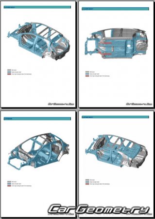 Размеры кузова Hyundai HB20 (BR2) 2019-2023 Body Repair Manual