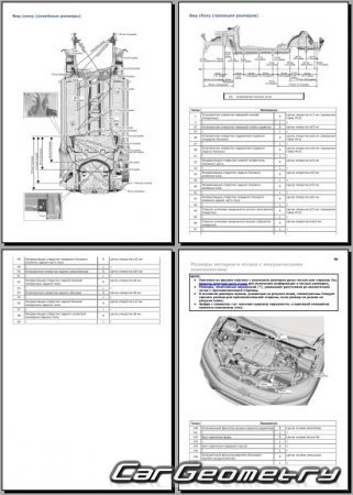 Размеры кузова Suzuki Vitara 2015-2022 BodyShop Manual