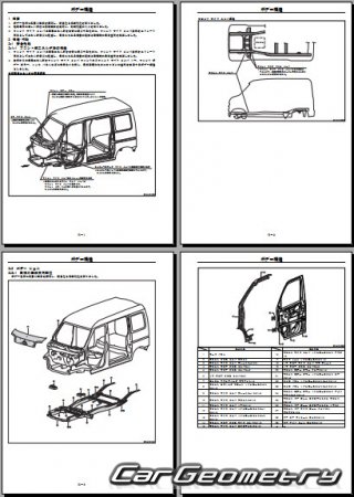 Daihatsu Atrai Wagon 2005–2020 и Subaru Dias Wagon 2009–2016 (RH Japanese market) Body Repair Manual