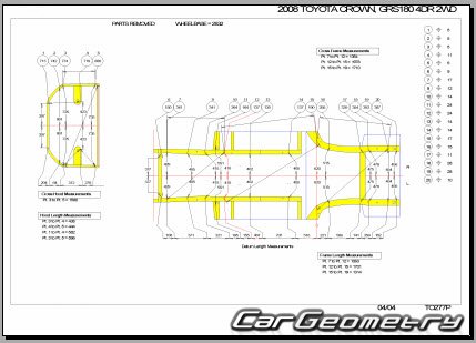   Toyota Crown (GRS18#) 2004-2010 Body Repair Manual