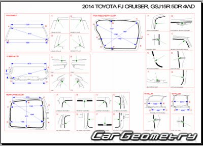   Toyota FJ Cruiser (GSJ15W) 20102018 (RH Japanese market) Body dimensions