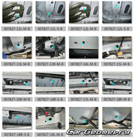 Размеры кузова Ford Maverick 2022–2031 Body Repair Manual