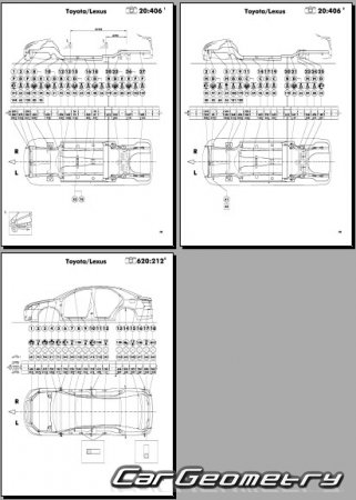 Toyota Allion  Toyota Premio (T260 T265) 2008-2016 (RH Japanese market) Body dimensions