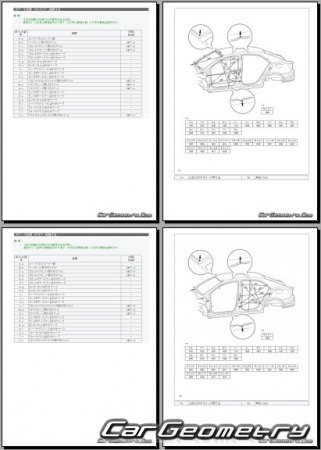 Toyota Allion  Toyota Premio (T260 T265) 2008-2016 (RH Japanese market) Body dimensions