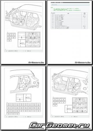 Размеры кузова Toyota Raize (Daihatsu Rocky) 2019-2028 (RH Japanese market) Body dimensions
