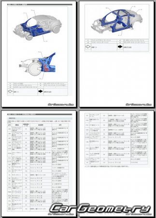 Кузовные размеры Toyota GR86 (ZN8) с 2021 (RH Japanese market) Body dimensions