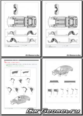 Размеры кузова Toyota Mirai (JPD20) 2020-2026 (RH Japanese market) Body dimensions
