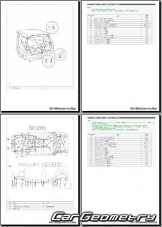 Размеры кузова Toyota Ist (NCP110 NCP115 ZSP110) 2007-2014 (RH Japanese market) Body dimensions