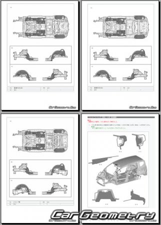 Размеры кузова Toyota Sienta (NCP17# NSP17#) 2015–2020 (RH Japanese market) Body dimensions