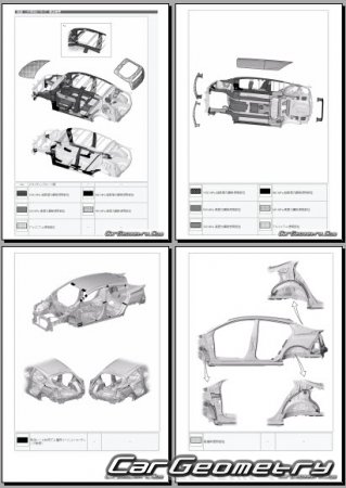 Кузовные размеры Toyota Prius (ZVW5#) 2015-2020 (RH Japanese market) Body dimensions