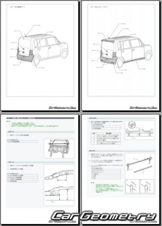 Daihatsu Move Conte 2008-2016  Toyota Pixis Space 2011-2017 (RH Japanese market) Body dimensions