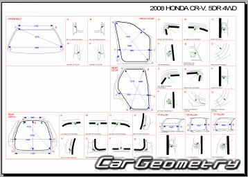   Honda CR-V (RE3 RE4) 2006-2010 (RH Japanese market) Body dimensions