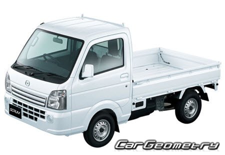 Кузовные размеры Mazda Scrum Truck (DG16T), Размеры кузова Suzuki Carry (DA16T) 2014-2020