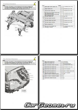 Размеры кузова Suzuki Vitara Brezza и Toyota Urban Cruiser с 2020  Body Repair Manual