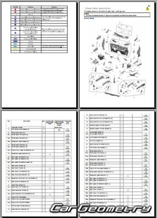 Размеры кузова Suzuki Vitara Brezza и Toyota Urban Cruiser с 2020  Body Repair Manual