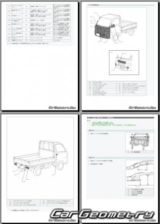 Subaru Sambar Truck и Toyota Pixis Truck 2014-2022 (RH Japanese market) Body dimensions
