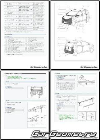Кузовные размеры Toyota Pixis Epoch (LA300, LA310) 2012-2017 (RH Japanese market) Body dimensions