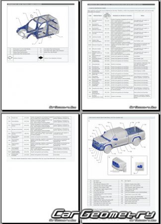 Кузовные размеры Toyota Tundra (VXKA7# VXKH7#) 2022-2027 Collision Repair Manual
