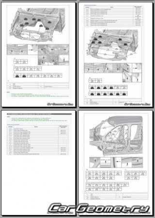 Кузовные размеры Toyota Tundra (VXKA7# VXKH7#) 2022-2027 Collision Repair Manual