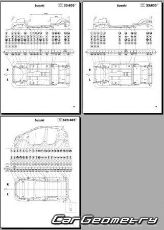 Кузовные размеры Suzuki Cervo (HG21S) 2006-2009 (RH Japanese market) Body dimensions