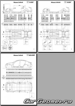 Кузовные размеры Nissan Skyline (V36) 2007-2014 (RH Japanese market) Body dimensions